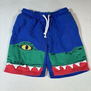 Mini Boden Crocodile Pull On Shorts Boys Size 10Y 140 Cm Blue